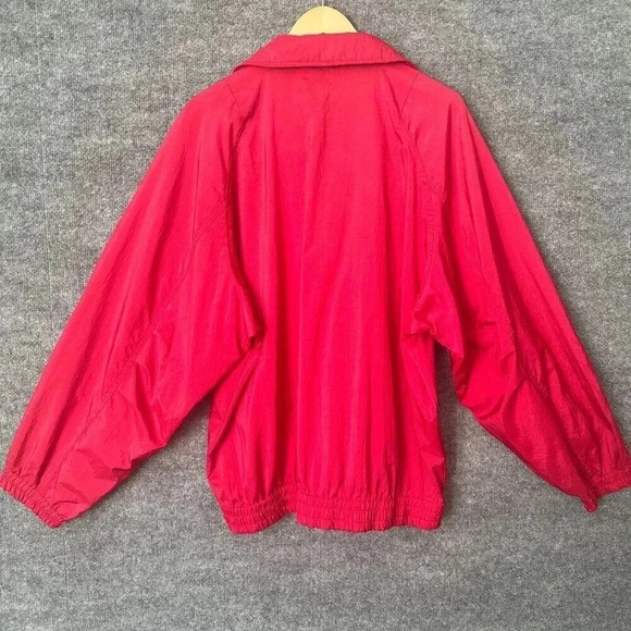 Vintage 80s Kaelin Ski Wear Windbreaker Mens Large Red Pullover Casual Jacket - Picture 2 of 15
